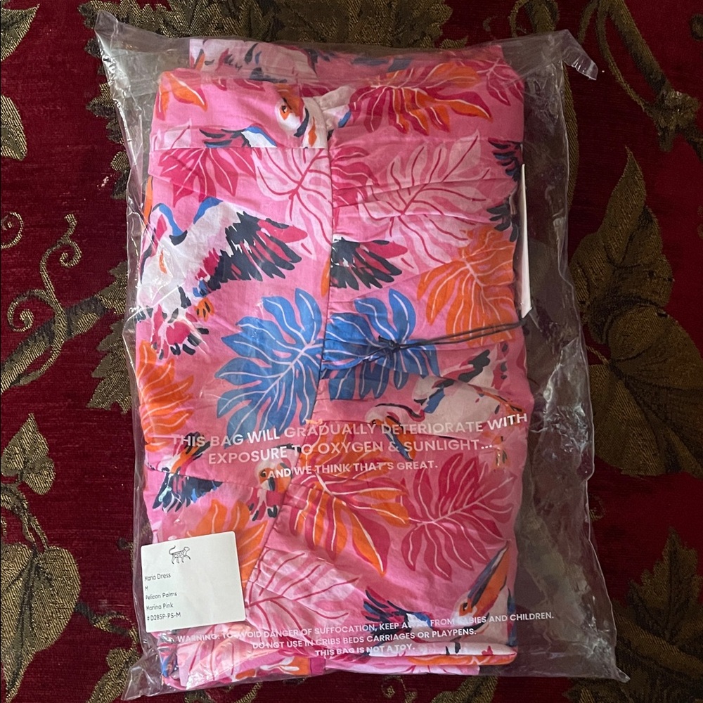 Printfresh Pink and Orange Pelican Dress